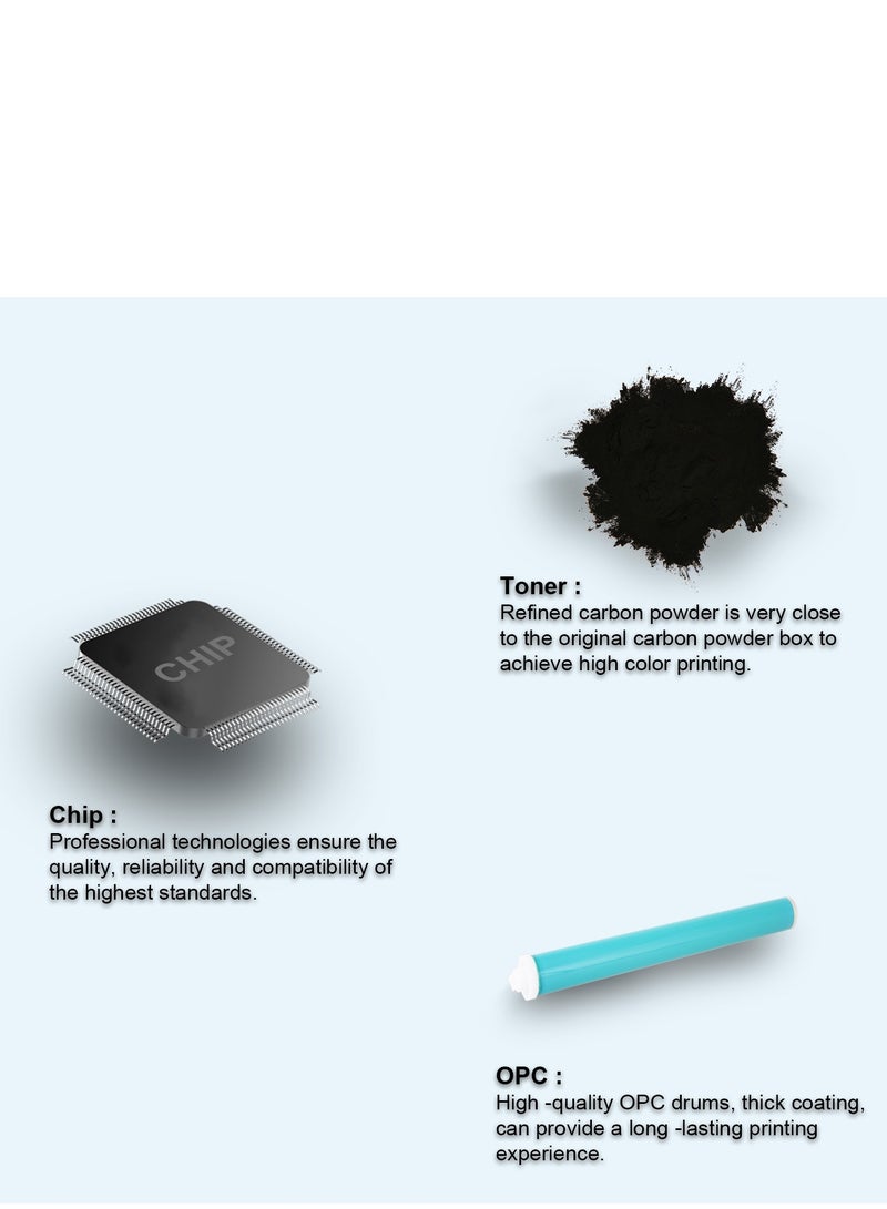 استا خرطوشة حبر متوافقة ASTA CF283A 83A عالمية CRG 737 لـ M125 M127 M201 M225 MF211 MF212w MF215 MF216n MF217w MF222 MF223 MF224 MF229dw MF235 MF236 MF237 MF240 MF241 MF244 MF 245 MF246 - Image 5